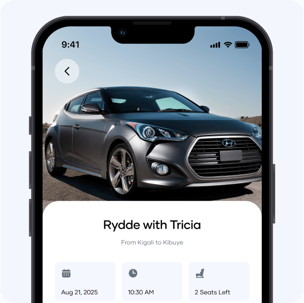 Book a ride screen