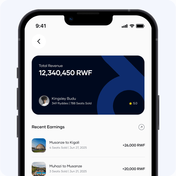 Book a ride screen