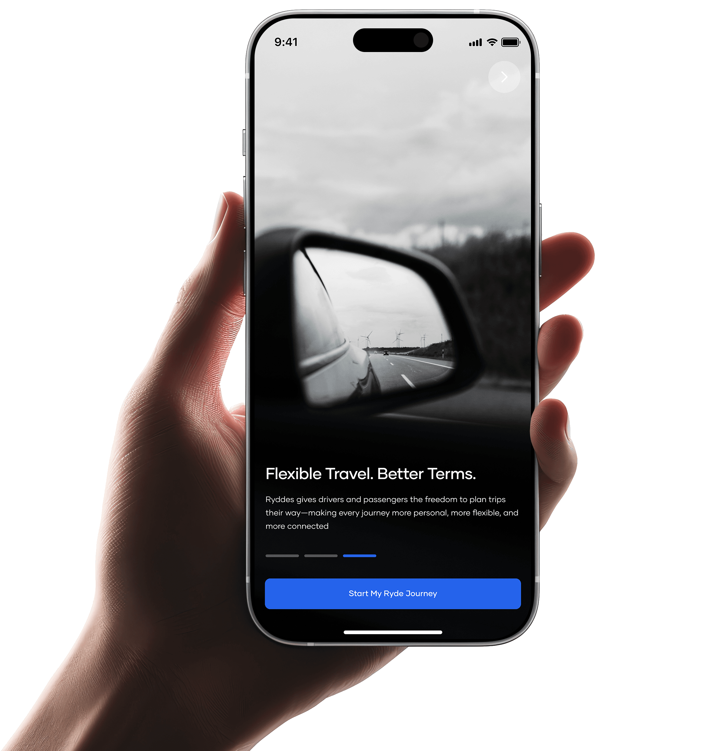 iphone 15 pro max mockup with Ryddes screen